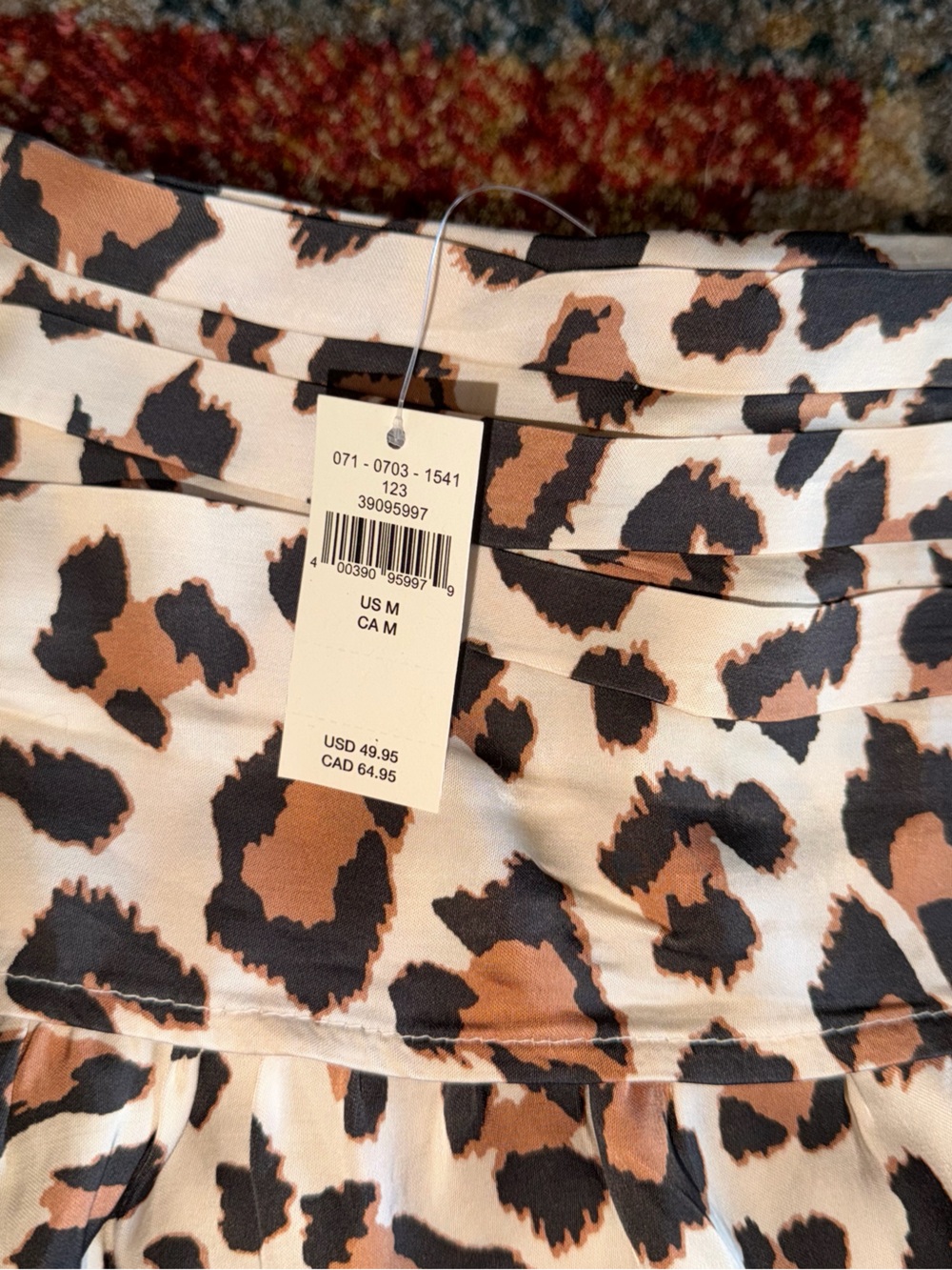 Aerie Leopard Print Skirt - Tan, Black, Cream - Picture 3 of 3
